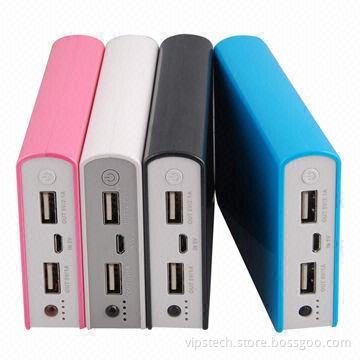 Dual-USB Port Power Banks with CE, FCC, RoHS Marks, Classical Book Design